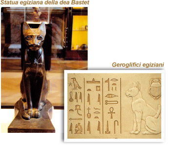 Nell'immagine una statua di un gatto egizio nell'immaginario dell'uomo per cani e gatti